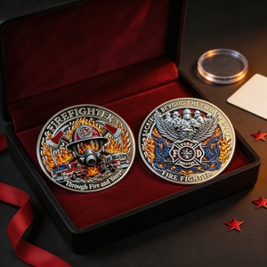 Moneda Conmemorativa de Bombero, Desafío de Fuego y Agua, FD, Chapada en Hierro, Medalla Coleccionable de Héroe de Rescate contra Incendios, Regalo de Aniversario, Navidad - Product Image 2