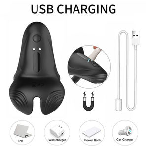 Anneau <span class=keywords><strong>de</strong></span> Masturbation Électrique pour Homme, Anneau Vibrant Électrique en Silicone Rechargeable, Anneau <span class=keywords><strong>de</strong></span> Retardement Masculin, Appareil <span class=keywords><strong>de</strong></span> Bien-être Intime - Product Image 5