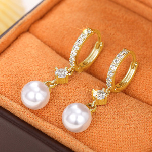 Orecchini Pendenti Barocchi con Perle Simulate e Zirconi per Donne, Gioielli Eleganti e Versatili alla Moda - Product Image 6