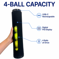 Régleur de pression de balle à contrôle précis avec double compatibilité pour tennis et padel, recharge USB pour magasin