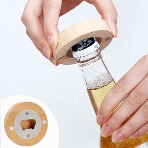 Abridor de Botellas Magnético Redondo de Madera para Refrigerador, en Oferta - Product Image 6