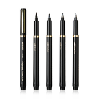 GXIN 4 pcs/set Stylo pinceau calligraphique largement utilisé pour lettrage à la main pour débutants Marqueur d'art non toxique pour calligraphie d'usine