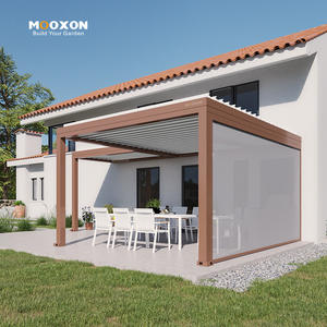 Pérgola Moderna para Jardín o Balcón con Techo de Láminas Motorizadas Impermeables, Cocina al Aire Libre - Product Image 2