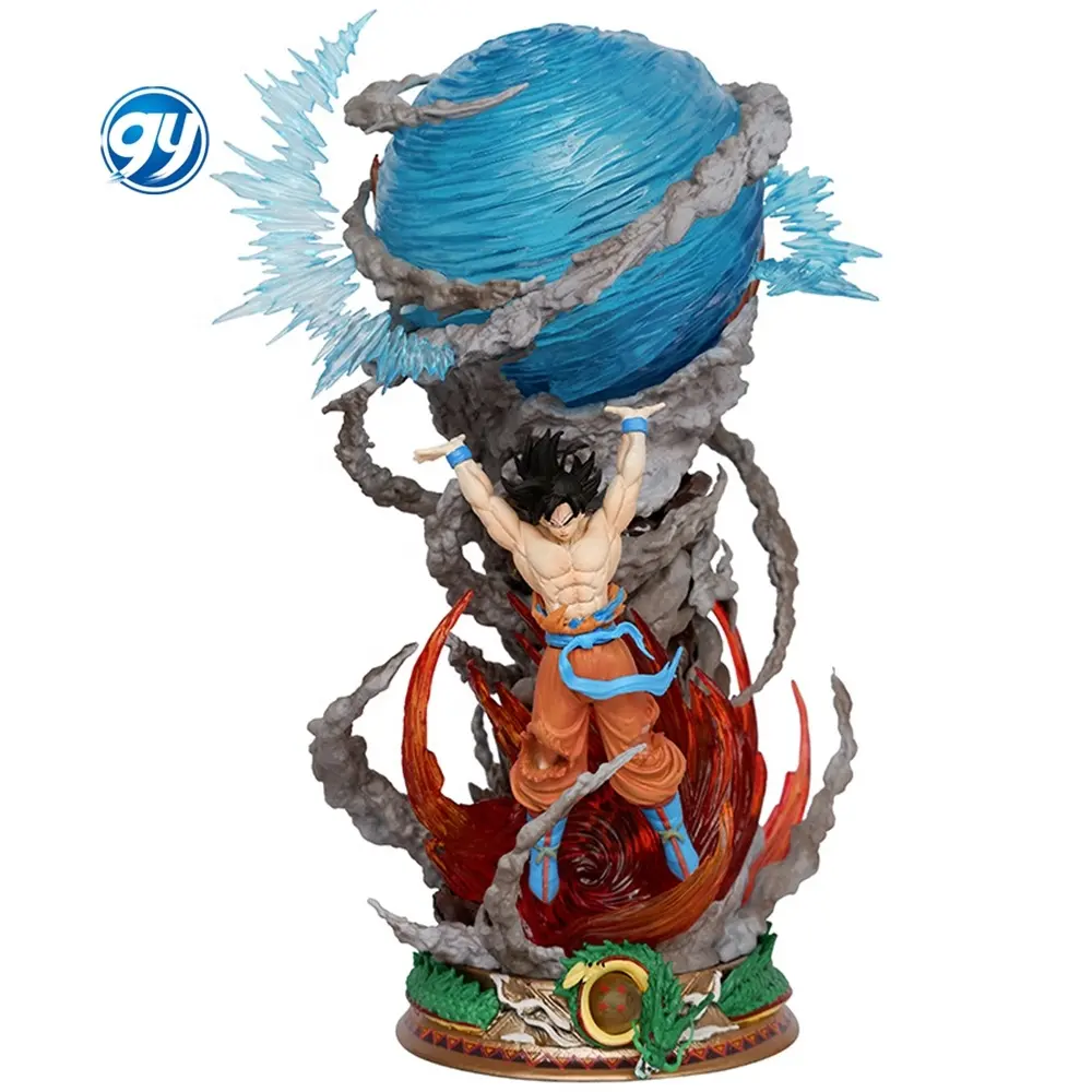 Figuras de novo estilo japonês, bolas de dragão, bomba de vitalidade, Sun Goku, luz de ação para ornamentos, figuras de anime