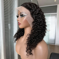 Wig Rambut Asli Jerry Curly Lace Frontal dengan Kutikula Tertata Rapi, HD Transparent Lace, Virgin Hair, Pre-plucked, Bleached Knots, 180%