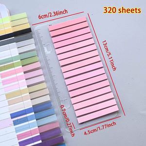 Notas Adhesivas PET Ultrafinas de 320 Hojas con Degradado de Color y Pestañas de Índice, Esenciales para el Regreso a Clases, Marcadores de Lectura - Product Image 2