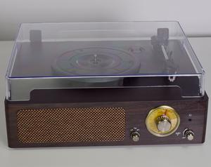 Tourne-disque en bois en <span class=keywords><strong>vinyle</strong></span> avec BT <span class=keywords><strong>sans</strong></span> <span class=keywords><strong>fil</strong></span> et tuner analogique rétro, dernière conception 2022 - Product Image 4