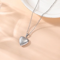 Medallón con Foto, Corazón Cuadrado, Islam Musulmán Árabe, Alá, Colgante de Acero Inoxidable, Joyería de Moda, Collar para Mujer, Venta al por Mayor