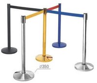 2024 gros personnalisé en acier inoxydable Chrome rouleau de sécurité en nylon ceinture barrière porte couverture