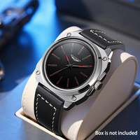 Herren Wasserdichte Quarz-Armbanduhr Legierung 40mm Retro PU-Leder Business Casual Anpassbares Logo Wasserbeständig 3BAR Kristall Analog