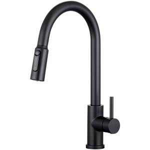 Robinet de cuisine extractible 3 voies avec filtre RO pour eau potable, idéal pour hôtels et établissements. - Product Image 1