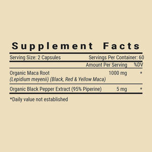 OEM 120 Piezas Cápsulas de Maca Suplemento nutricional de Maca de alta concentración Suplementos potenciadores de energía natural - Product Image 5