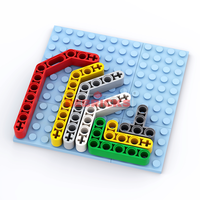 BEBRICKS Série de pièces de construction 60484 Liftarm technique de forme modifiée épais 3x3 Briques de construction MOC pour voiture RC