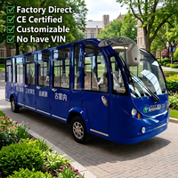 Bus de tourisme électrique Renqi Hotel Park 8 places 72V/4kW AC, couleur personnalisée, frein à disque double hydraulique, étanche