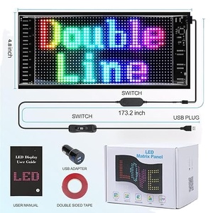 Paneles de visualización <span class=keywords><strong>LED</strong></span> flexibles RGB impermeables Diy de transmisión inalámbrica para ventana trasera - Product Image 2