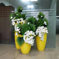 Pot de fleur en fibre de verre Simple Oblique Pot de fleur centre commercial décoration ornements ventes bureau Vase combinaison extérieure