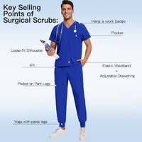 Tenue de travail pour infirmières et médecins, grande taille, en polyester, pour spa, cabinet dentaire, studio, vêtements pour hommes