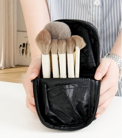 Sac cosmétique personnalisé SMETA avec logo, pliable, à ouverture facile, porte-pinceaux de maquillage