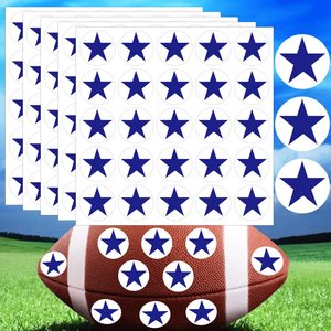 Autocollants étoiles ovales ronds en plastique pour casque de football, accessoires de sport, utilisation universelle unisexe - Product Image 4