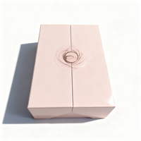 Boîte à parfum rigide de luxe UV, personnalisable, en matériaux recyclés, avec double porte magnétique, laminage mat et gaufrage, de forme carrée, exquise