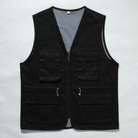Veste de pêcheur, de photographe et de journaliste en polyester et coton, multi-poches, personnalisable avec logo, vente en gros, unisexe, tendance