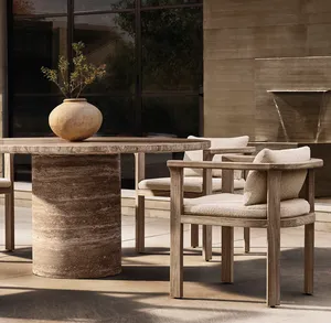 Muebles de teca para exteriores sasánida, sillón de comedor de teca de diseño escandinavo <span class=keywords><strong>Lagos</strong></span> - Product Image 6
