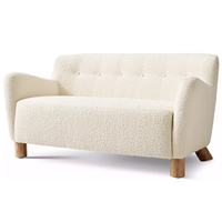 Canapé de salon moderne de luxe avec dossier capitonné en tissu pour hôtel et villa – Chaise de salon durable