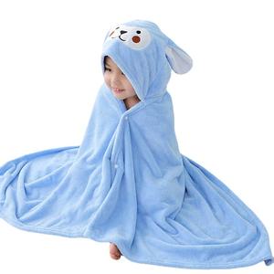 Albornoz y Capa con Capucha de Forro Polar Coral para Niños, Absorbente, Diseño de Dibujos Animados, Toallas de Baño al por Mayor - Product Image 1