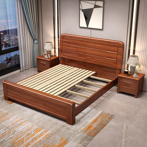 Letto Matrimoniale Moderno e Semplice in Legno Massello Spesso 1,8m, Letto Contenitore 1,5m, Letto Morbido Regolabile Durevole Eco-Friendly per Camera da Letto - Product Image 2