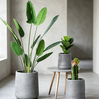 Mini-jardinière industrielle en béton gris pour table, pot pour cactus et plantes feuillues, couleur personnalisable disponible