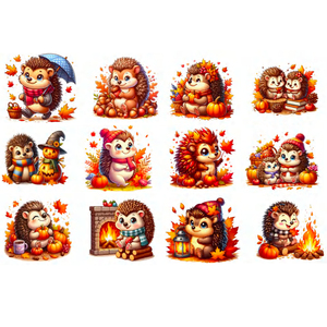 Con Cáo buồn ngủ dưới nấm màu nước trẻ em dtf A3 A4 tấm dtf phim truyền nhiệt vật nuôi dtf chuyển tờ - Product Image 2