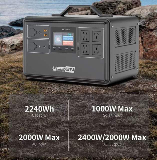 Solar Generator Portable Power Station Camping 110V 220V LifePO4 Battery Power Supply 518Wh 1030Wh 2240Wh for Outdoor Emergency