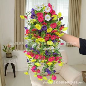 Vignes artificielles de glycine, 4 pièces, couleurs mélangées, plantes suspendues, fleurs en soie pour la décoration intérieure, extérieure et de mariage - Product Image 4