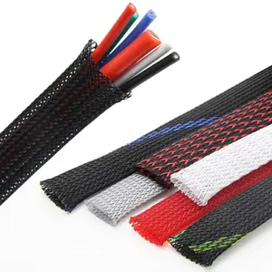 Environment Friendly Polyester Insulation Flexible Home Office Cable Protector Pet Expandable Braided Sleeve