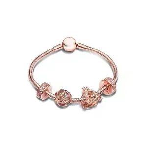 Pulsera Pan Family, Superventas, Plata <span class=keywords><strong>S925</strong></span>, Oro Rosa, Regalo para el Día de San Valentín, con Logo, Estilo Versátil - Product Image 5