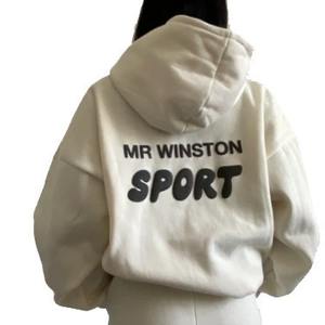 Hoodie Wanita Ukuran Besar Berkualitas Tinggi, Cetak 3D, Model Drop Shoulder, Hoodie Panjang Gaya Athleisure Terbaru - Product Image 4