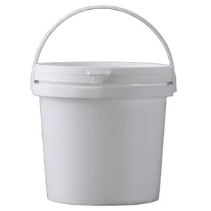 10 cuartos de galón Contenedor de 4 galones de grado alimenticio Cubo blanco cuadrado Tambor de plástico Barriles de aperitivos