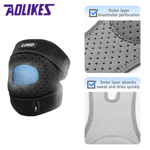 Aolikes # 7927 Sangle rotulienne de protection du genou à double sangle, protection sportive du genou, réglage de la pression, absorption des chocs - Product Image 5