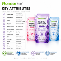 Sachet de détergent en gros avec logo personnalisé, pochette à bec verseur pour savon liquide, sac de recharge pour lessive, emballage de détergent avec bec verseur