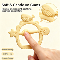 Anneau de dentition souple en silicone sans BPA, forme baleine, style animal, qualité alimentaire, pour soulager les bébés