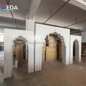 Decoraciones LEDA para Bodas Indias, Arco Marroquí, Fondo Blanco para Escenario de Boda con Luz LED, Decoración de Escenario para Bodas - Product Image 6