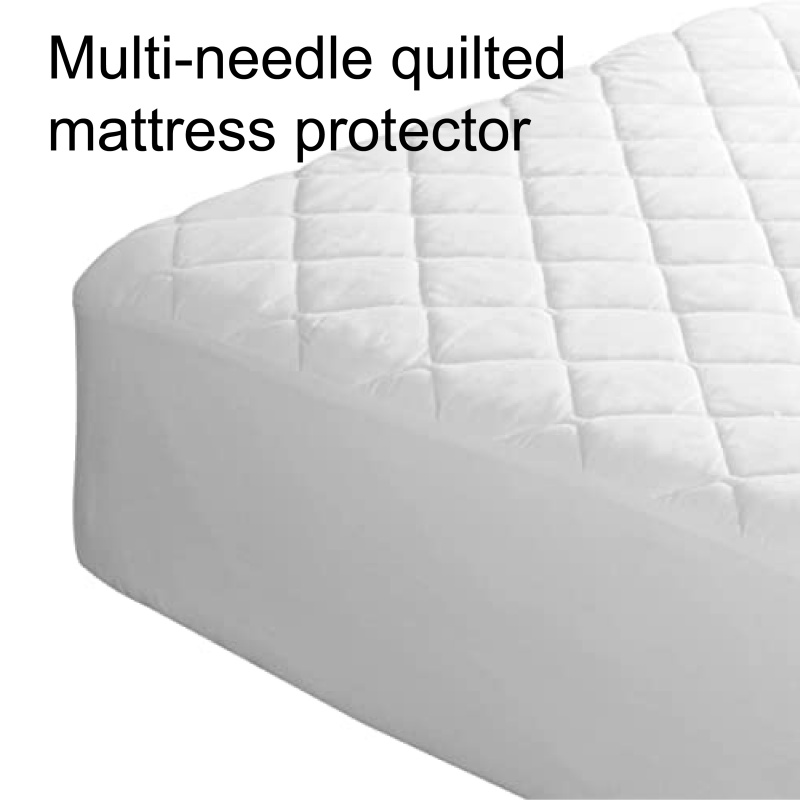 Multi-needle quilted mattress protector