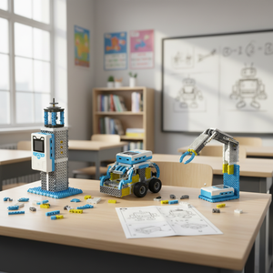 Kit de Robot Programmable par Scratch pour Enfants de 7 à 12 Ans, Jeu Éducatif STEM, Jouet Scientifique, Blocs de Construction Hexagonaux, Jouets DIY - Product Image 6