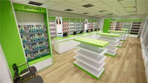 Деревянная мебель для демонстрации лекарств и аптечных Касс Дизайн Прилавка - Product Image 3