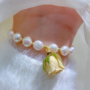 Elegant Natural Freshwater Pearl <b>Bracelet</b> <b>Adjustable</b> Resin Natural Flower Pendant <b>Bracelets</b> for Women Beach Jewelry - Product Image 3