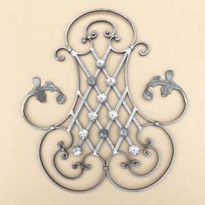 नवीनतम मुख्य गेट डिजाइन धातु के गहने बाड़ पैनल रोसेट सजावट के लिए लोहे को लपेटे - Product Image 5