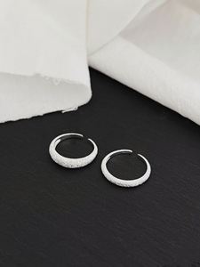 Dylam New Exclusive Design Women Solid <b>Sterling</b> <b>Silver</b> Jewelry Rhodium Plated Tinfoil Pleats Minimalist Simple <b>Adjustable</b> <b>Rings</b> - Product Image 6