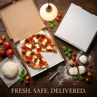 Fabricante de Cajas de Pizza de Cartón Corrugado, Cajas de Pizza Personalizadas con Logotipos Impresos