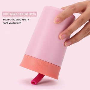 Gobelet personnalisé pour enfants en acier 304 de 12 oz avec couvercle en silicone souple pour la maternelle, la préscolaire et la cantine - Product Image 4