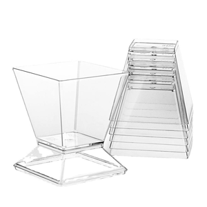 60ml tasse carrée simple paroi transparente PS gelée tasse 2oz <span class=keywords><strong>jetable</strong></span> Mini désert tasses de qualité alimentaire pour la crème glacée - Product Image 6